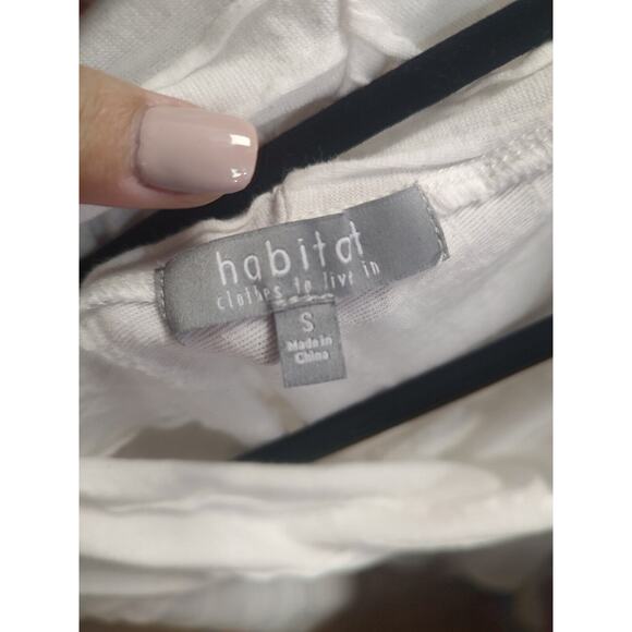 Habitat Clothes To Live In White Sleeveless Top Small Cotton Linen Blend - Picture 11 of 13